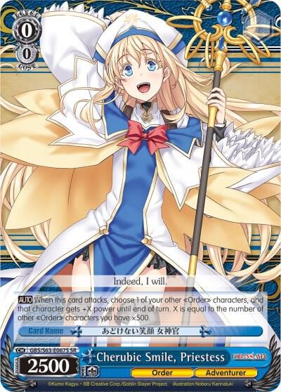 Cherubic Smile, Priestess (SR), Goblin Slayer GBS/S63-E067S SR