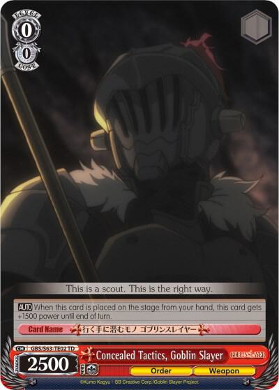 Concealed Tactics, Goblin Slayer, Goblin Slayer GBS/S63-TE02 TD