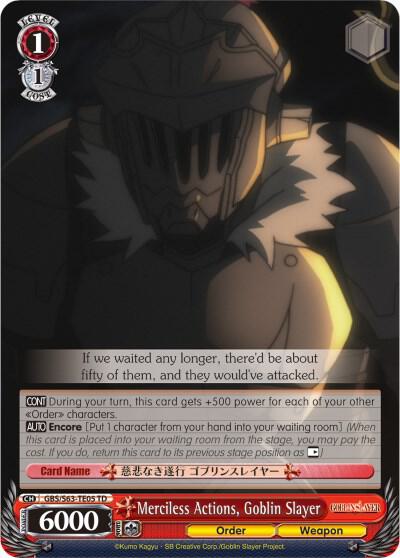 Merciless Actions, Goblin Slayer, Goblin Slayer GBS/S63-TE05 TD