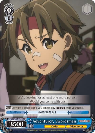 Adventurer, Swordsman, Goblin Slayer GBS/S63-TE15 TD
