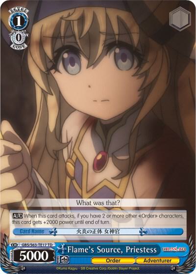 Flame's Source, Priestess, Goblin Slayer GBS/S63-TE17 TD