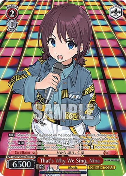 That's Why We Sing, Nina (Foil), Girls Band Cry Premium Booster GCR/SE48-PE02S PR