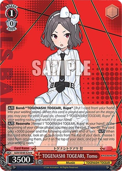 TOGENASHI TOGEARI, Tomo, Girls Band Cry Premium Booster GCR/SE48-E24 N