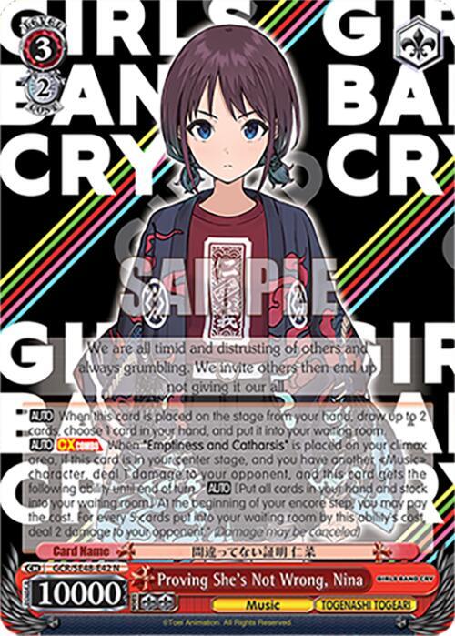 Proving She's Not Wrong, Nina, Girls Band Cry Premium Booster GCR/SE48-E42 N