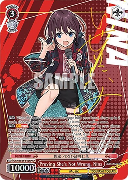 Proving She's Not Wrong, Nina (SP), Girls Band Cry Premium Booster GCR/SE48-E42SP SP