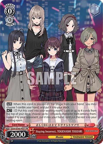 Staying Incorrect, TOGENASHI TOGEARI (PR+), Girls Band Cry Premium Booster GCR/SE48-PE01EX PR+