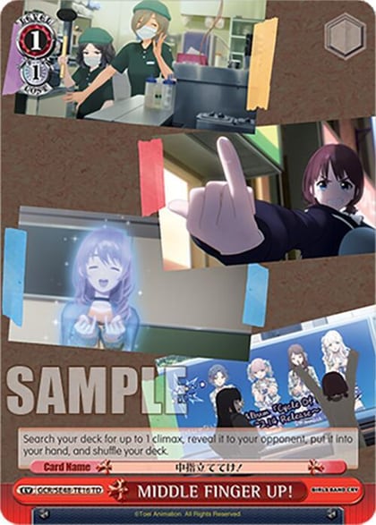 MIDDLE FINGER UP!, Girls Band Cry Premium Booster GCR/SE48-TE16 TD