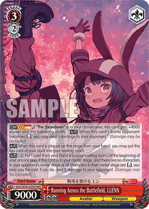 Running Across the Battlefield, LLENN (HR), SAO Alternative–Gun Gale Online–2 Extra Booster GGO/SE50-E20H Holo Rare