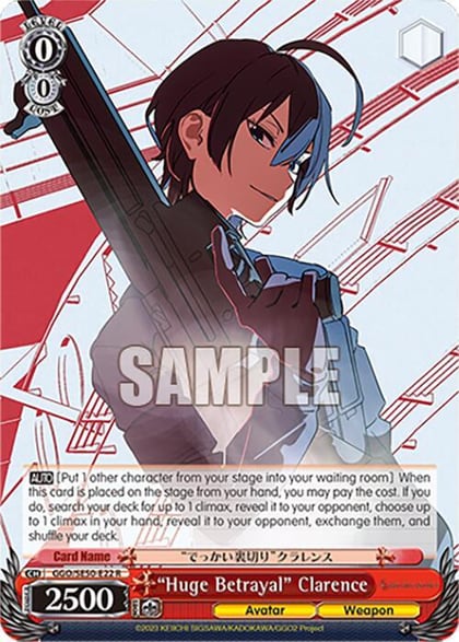 "Huge Betrayal" Clarence, SAO Alternative–Gun Gale Online–2 Extra Booster GGO/SE50-E22 R
