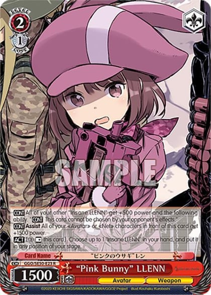 "Pink Bunny" LLENN, SAO Alternative–Gun Gale Online–2 Extra Booster GGO/SE50-E23 R