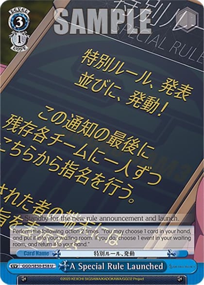 A Special Rule Launched, SAO Alternative–Gun Gale Online–2 Extra Booster GGO/SE50-E58 U