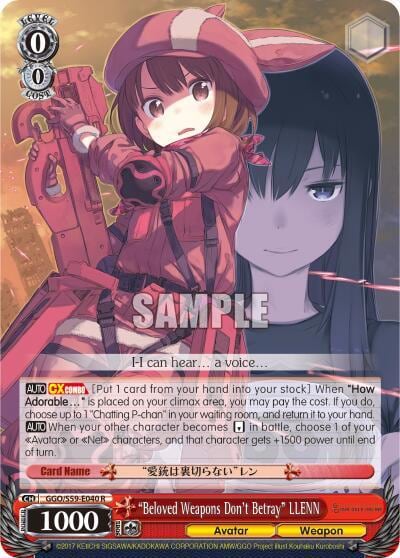 "Beloved Weapons Don't Betray" LLENN, SAO Alternative–Gun Gale Online GGO/S59-E040 R