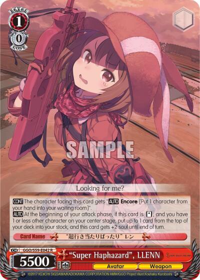 "Super Haphazard", LLENN, SAO Alternative–Gun Gale Online GGO/S59-E042 R