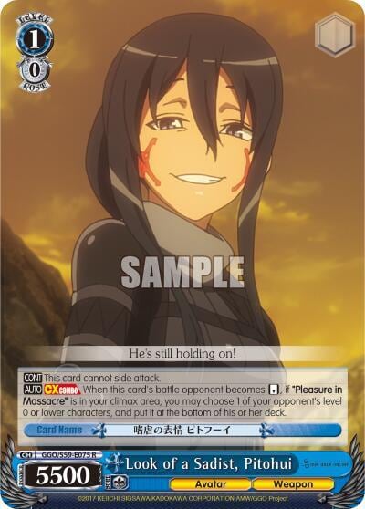 Look of a Sadist, Pitohui, SAO Alternative–Gun Gale Online GGO/S59-E075 R