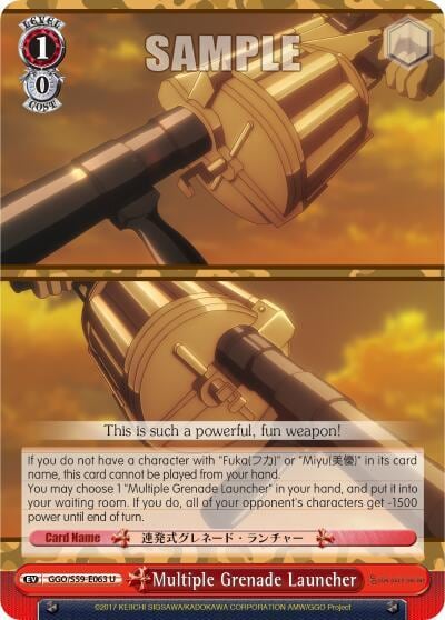 Multiple Grenade Launcher, SAO Alternative–Gun Gale Online GGO/S59-E063 U