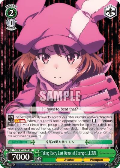 Taking Every Last Ounce of Courage, LLENN, SAO Alternative–Gun Gale Online GGO/S59-E009 R