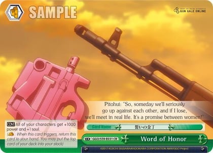 Word of Honor, SAO Alternative–Gun Gale Online GGO/S59-E031 CR
