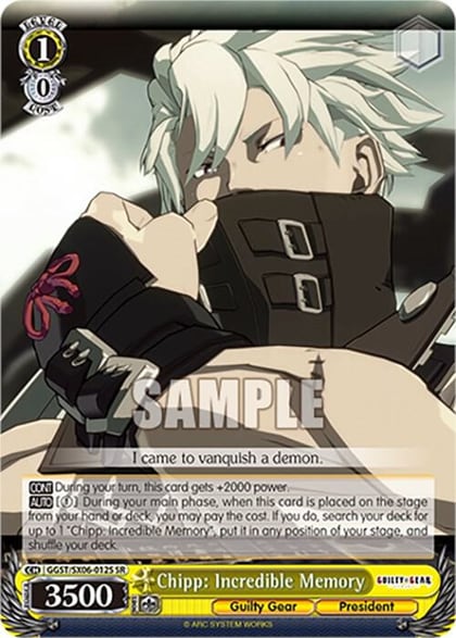 Chipp: Incredible Memory (SR), Guilty Gear -Strive- GGST/SX06-012S SR