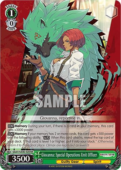 Giovanna: Special Operations Unit Officer, Guilty Gear -Strive- GGST/SX06-028 RR