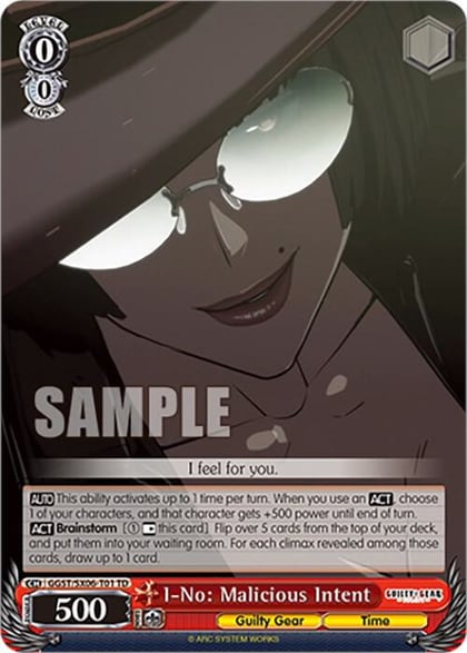 I-No: Malicious Intent, Guilty Gear -Strive- GGST/SX06-T01 TD