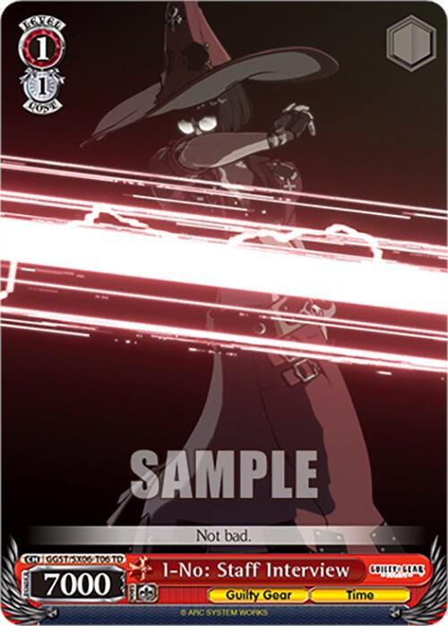 I-No: Staff Interview, Guilty Gear -Strive- GGST/SX06-T06 TD