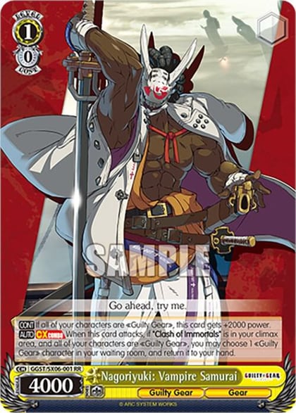 Nagoriyuki: Vampire Samurai, Guilty Gear -Strive- GGST/SX06-001 RR
