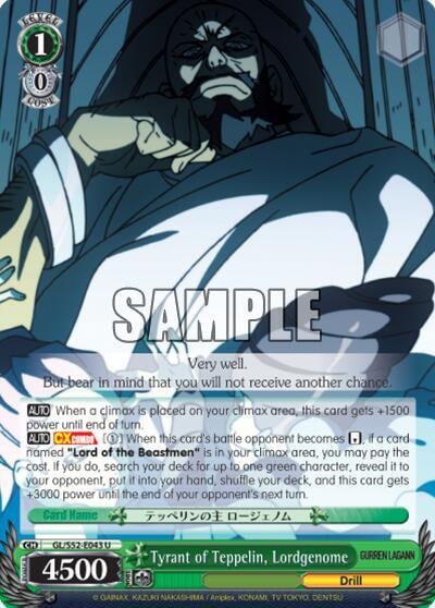 Tyrant of Teppelin, Lordgenome, Gurren Lagann GL/S52-E043