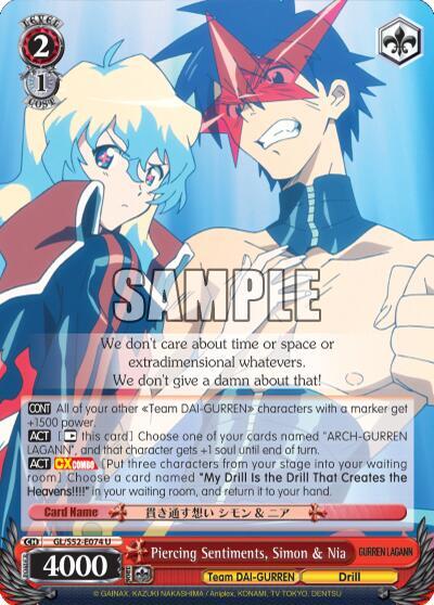 Piercing Sentiments, Simon & Nia, Gurren Lagann GL/S52-E074