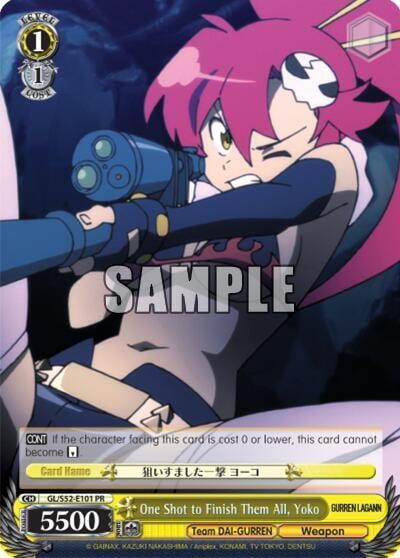 One Shot to Finish Them All, Yoko, Gurren Lagann GL/S52-E101 PR