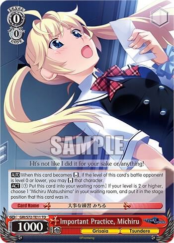 Important Practice, Michiru, The Fruit of Grisaia GRI/S72-TE11 TD