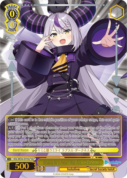 Wishing for a Future With You, La+ Darknesss (HLP), hololive production Premium Booster HOL/WE36-E01HLP HLP