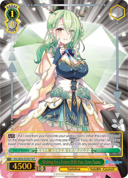 Wishing for a Future With You, Ceres Fauna (HLP), hololive production Premium Booster HOL/WE36-E22HLP HLP