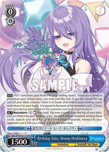 Birthday Date, Moona Hoshinova (SR), hololive production Vol.2 HOL/W104-E111S SR