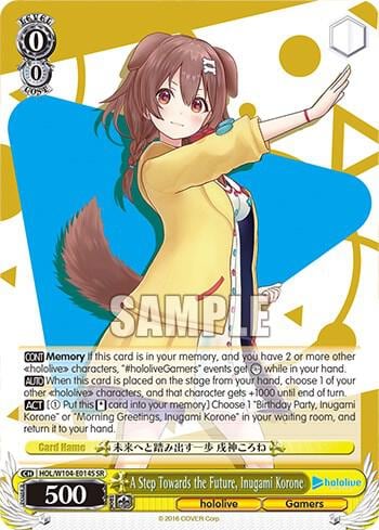 A Step Towards the Future, Inugami Korone (SR), hololive production Vol.2 HOL/W104-E014 SR