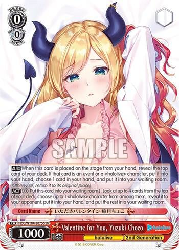 Valentine for You, Yuzuki Choco (SR), hololive production Vol.2 HOL/W104-E075S SR