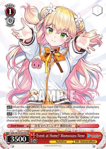 Event at Home? Momosuzu Nene (SR), hololive production Vol.2 HOL/W104-E079S SR