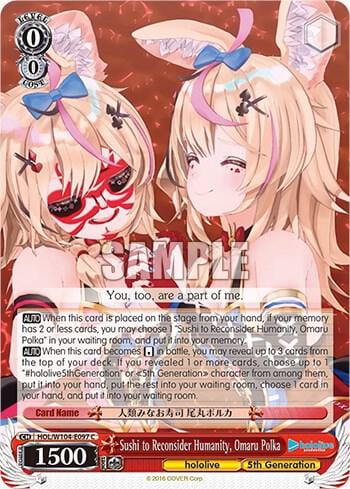 Sushi to Reconsider Humanity, Omaru Polka, hololive production Vol.2 HOL/W104-E097 C