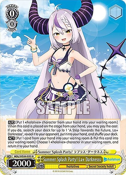 Summer Splash Party! La+ Darknesss, hololive production Summer Collection Premium Booster HOL/WE44-E03 N