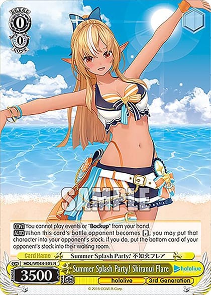 Summer Splash Party! Shiranui Flare, hololive production Summer Collection Premium Booster HOL/WE44-E05 N