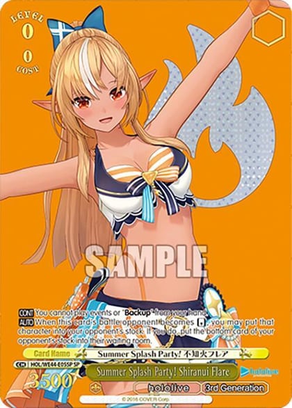 Summer Splash Party! Shiranui Flare (SP), hololive production Summer Collection Premium Booster HOL/WE44-E05SP SP