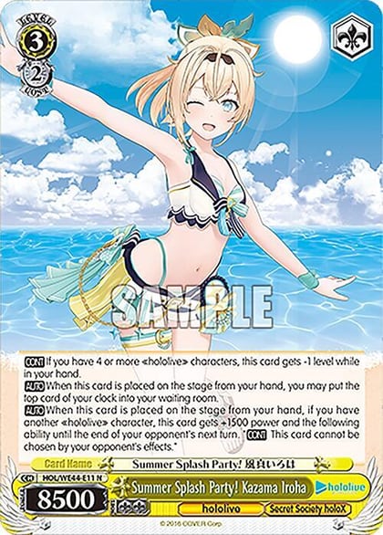 Summer Splash Party! Kazama Iroha, hololive production Summer Collection Premium Booster HOL/WE44-E11 N