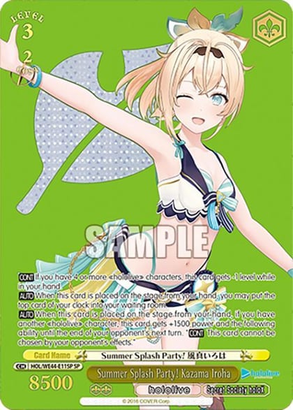 Summer Splash Party! Kazama Iroha (SP), hololive production Summer Collection Premium Booster HOL/WE44-E11SP SP