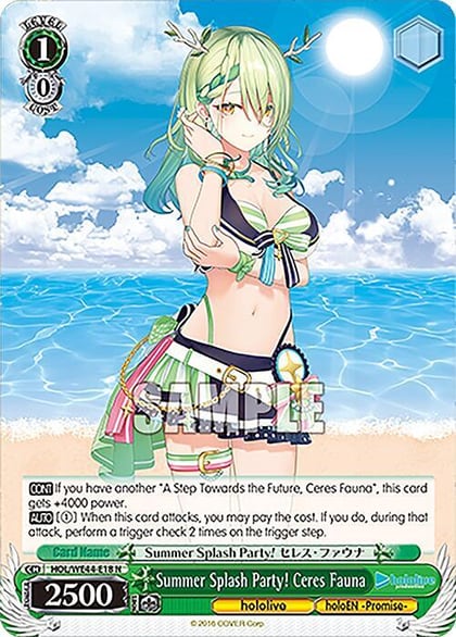 Summer Splash Party! Ceres Fauna, hololive production Summer Collection Premium Booster HOL/WE44-E18 N