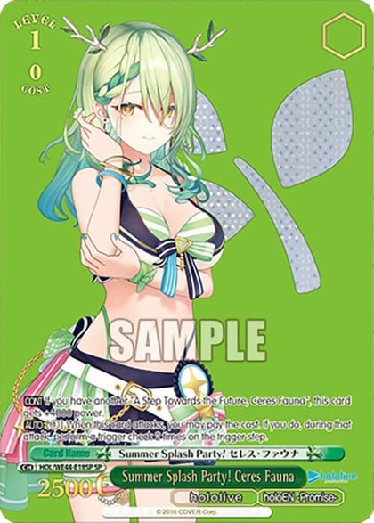 Summer Splash Party! Ceres Fauna (SP), hololive production Summer Collection Premium Booster HOL/WE44-E18SP SP