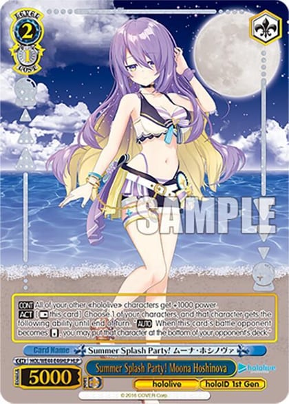 Summer Splash Party! Moona Hoshinova (HLP), hololive production Summer Collection Premium Booster HOL/WE44-E46HLP HLP