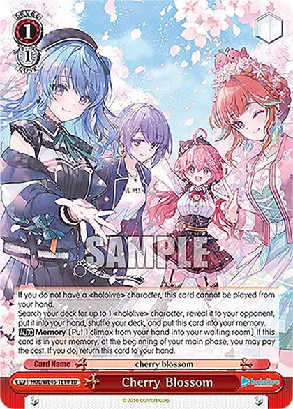 Cherry Blossom, hololive production feat. Weiss Schwarz Ambassadors Premium Set HOL/WE45-TE10 TD