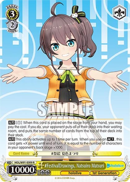 #FestivalDrawings, Natsuiro Matsuri, hololive production HOL/W91-E009 R