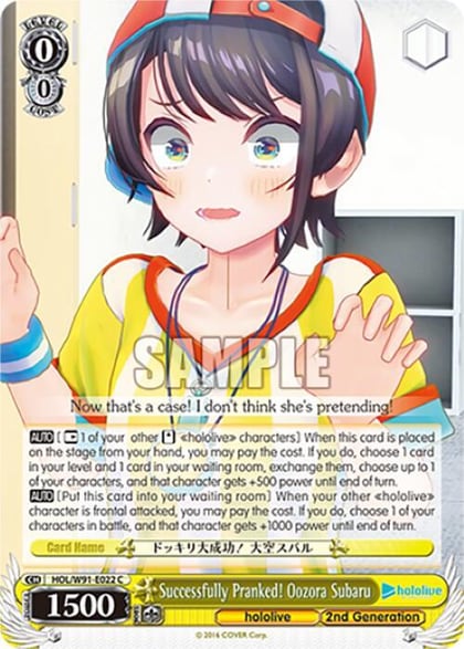 Successfully Pranked! Oozora Subaru, hololive production HOL/W91-E022 C