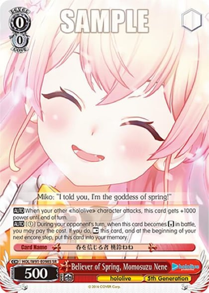 Believer of Spring, Momosuzu Nene (SR), hololive production HOL/W91-E098S SR