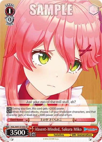 Absent-Minded, Sakura Miko (SR), hololive production HOL/W91-E103S SR